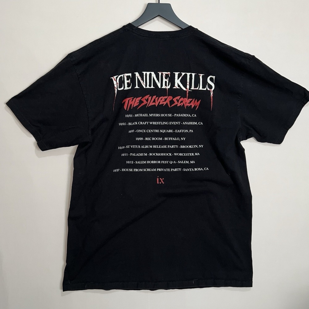 Official Ice Nine Kills INK Tour Merch XL T-Shirt The Silver Scream Skull VHS - Picture 8 of 9